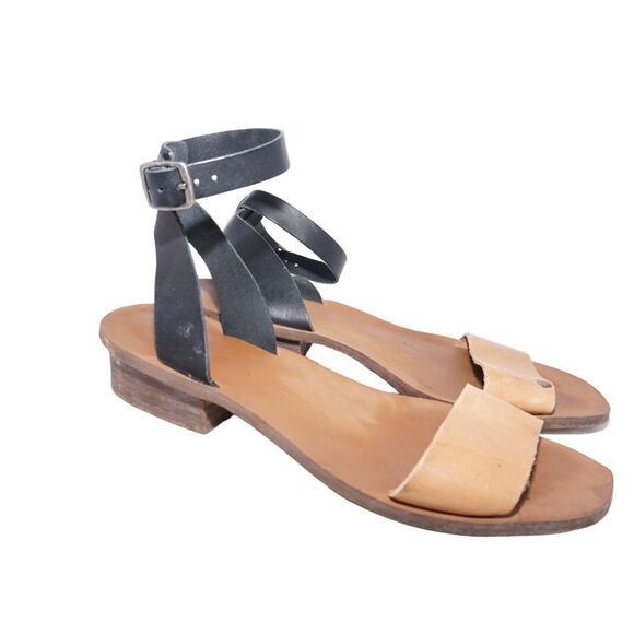 Madewell Boardwalk Ankle Strap Leather Sandals, Size 7 - Picture 2 of 9